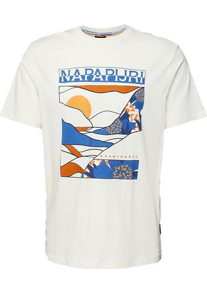 NP0A4IE62061-S-VALDOR Ss Beyaz Relaxed Erkek T-Shirt modelleri