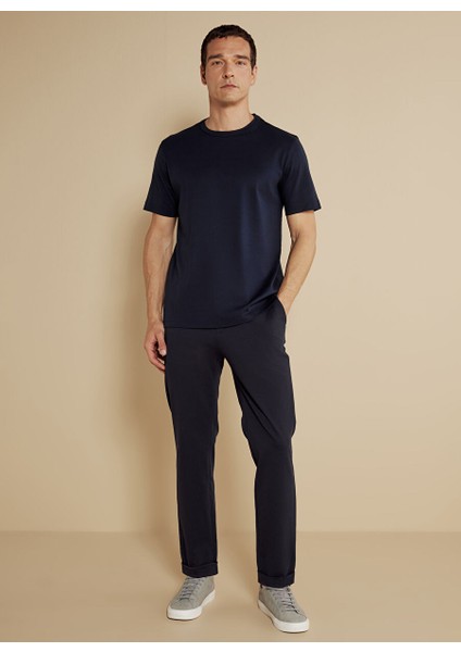 Lacivert Erkek Standart T-Shirt BBSS25MTS025 modelleri