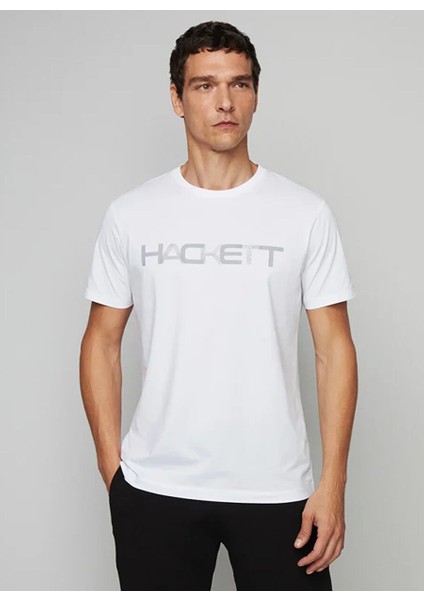 Beyaz Erkek Slim Fit T-Shirt HM500783