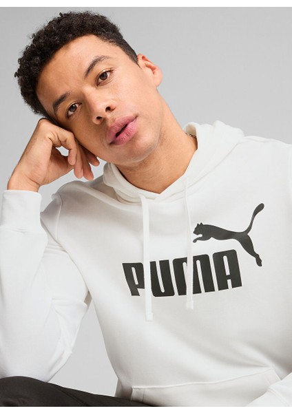 Siyah Erkek Kapüşon Regular Fit Baskılı Sweatshirt 68257201 Ess No. 1 Logo Hoodie Tr P