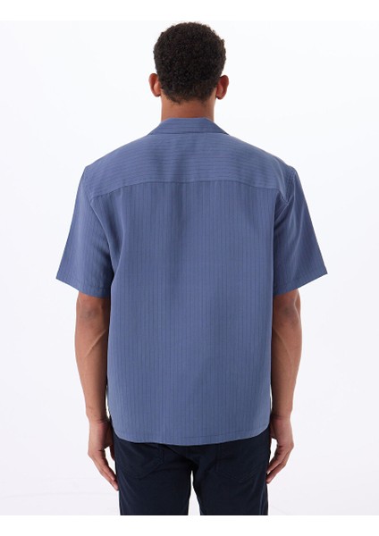 Gmg Fırenze Mavi Erkek Apaş Slim Fit Gömlek GU25MSS02215