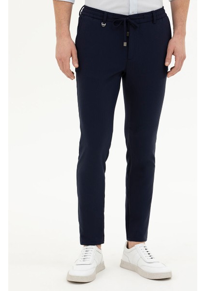 Lacivert Erkek Slim Fit Mikro Pantolon E19394/PB