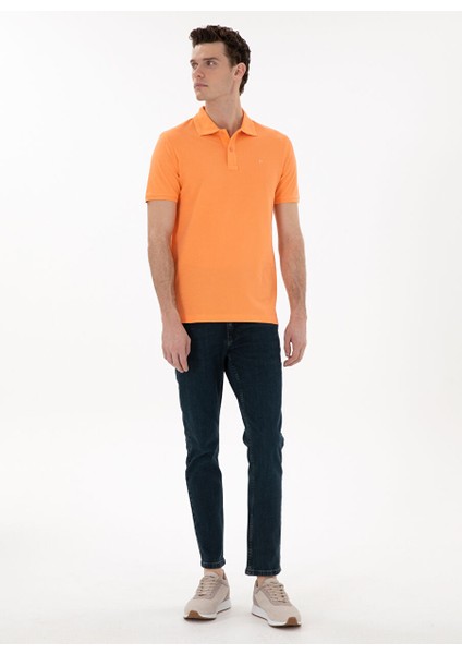 Turuncu Erkek Slim Fit Polo T-Shirt Sunny fırsatları