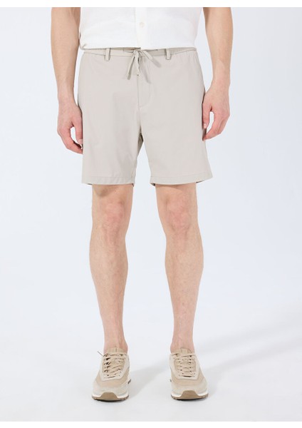 Gmg Fırenze Bej Erkek Slim Fit Şort GU25MSS09023