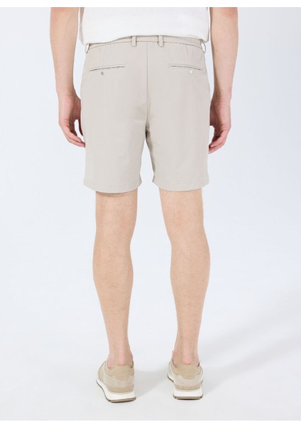Gmg Fırenze Bej Erkek Slim Fit Şort GU25MSS09023