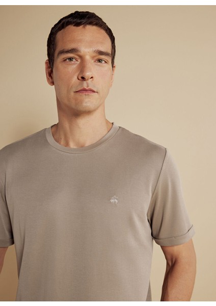 Bej Erkek Standart T-Shirt BBSS25MTS017 fiyatları