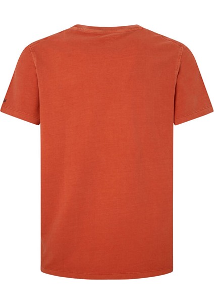 Kiremit Erkek Regular Fit Baskılı T-Shirt PM509231 165 Dave Tee