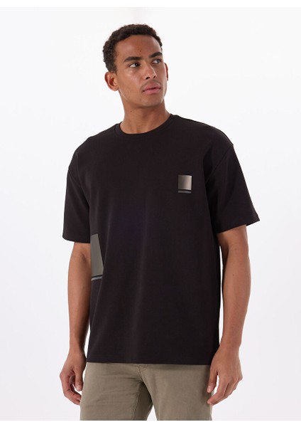 Gmg Fırenze Siyah Erkek Oversize T-Shirt GU25MSS03025