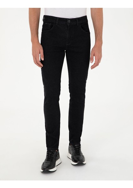 Siyah Slim Fit Jean Pantolon