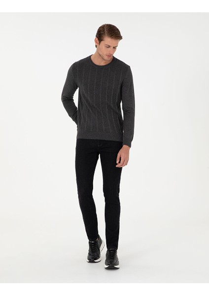 Siyah Slim Fit Jean Pantolon