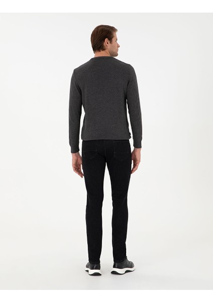 Siyah Slim Fit Jean Pantolon