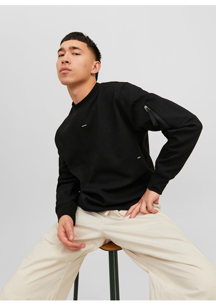 Bisiklet Yaka Siyah Erkek Sweatshırt 12240222_JCOSHADE Sweat Crew Neck L fiyatları
