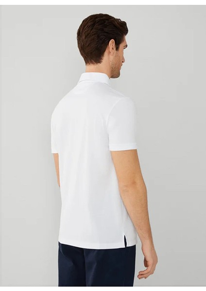 Beyaz Erkek Slim Fit Polo T-Shirt HM563205 fırsatları