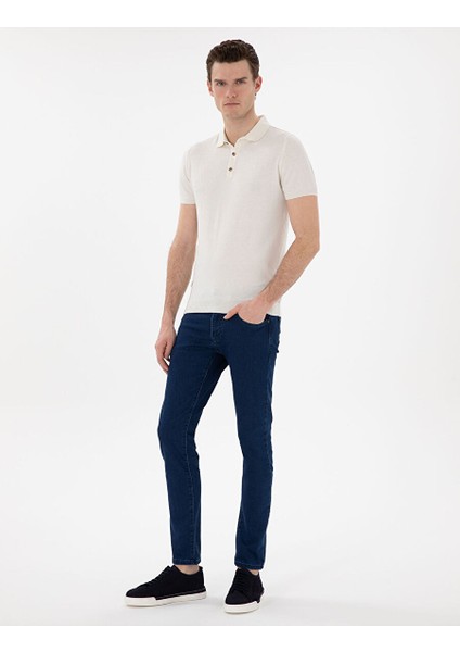Ekru Slim Fit Düğmeli Polo Yaka Triko Tişört fırsatları