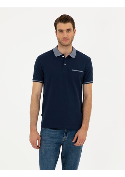 Lacivert Slim Fit Tişört