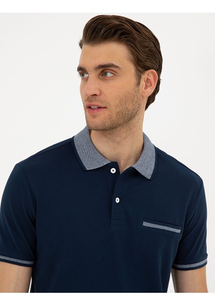 Lacivert Slim Fit Tişört
