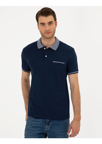 Lacivert Slim Fit Tişört