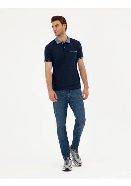 Lacivert Slim Fit Tişört
