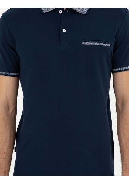 Lacivert Slim Fit Tişört