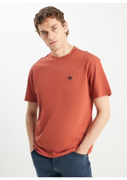 Kahverengi Erkek Relaxed T-Shirt MW7NM203877222 Relaxed Fit Small fiyatları