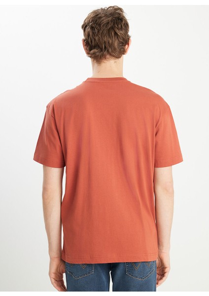 Kahverengi Erkek Relaxed T-Shirt MW7NM203877222 Relaxed Fit Small indirimleri