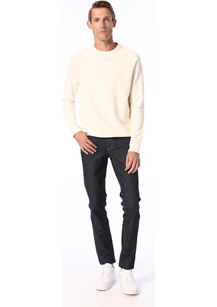 Ekru Erkek Bisiklet Yaka Basic Sweatshirt F4WM-SWT 2107