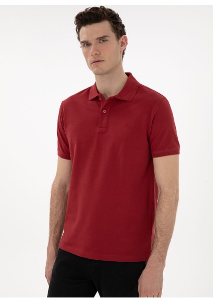 Kırmızı Erkek Slim Fit Polo T-Shirt Sunny modelleri