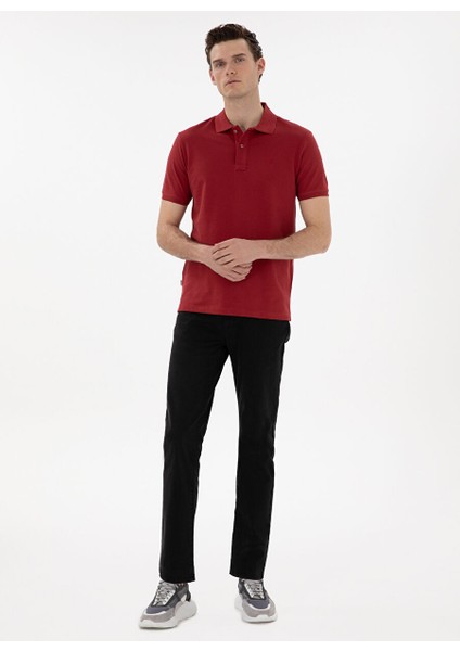 Kırmızı Erkek Slim Fit Polo T-Shirt Sunny fırsatları