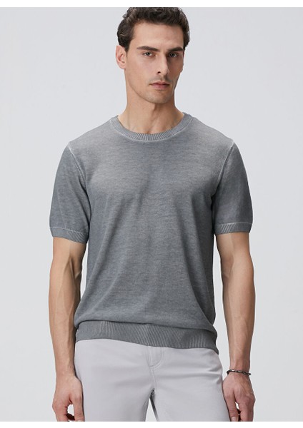 Antrasit Erkek Bisiklet Slim Fit Kazak 1094323