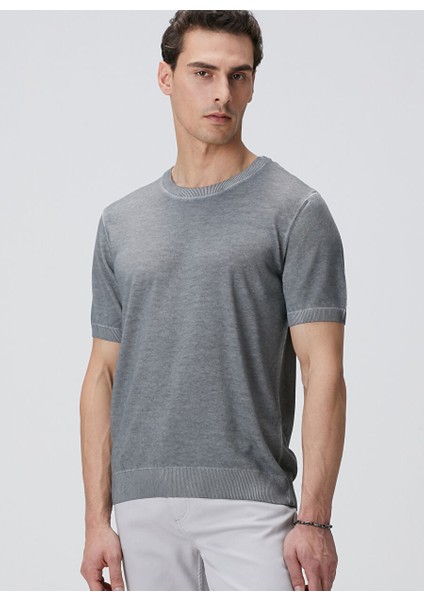 Antrasit Erkek Bisiklet Slim Fit Kazak 1094323