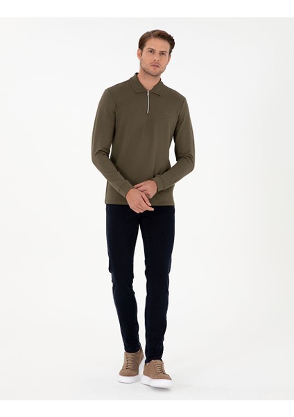 Koyu Lacivert Slim Fit Jean Pantolon