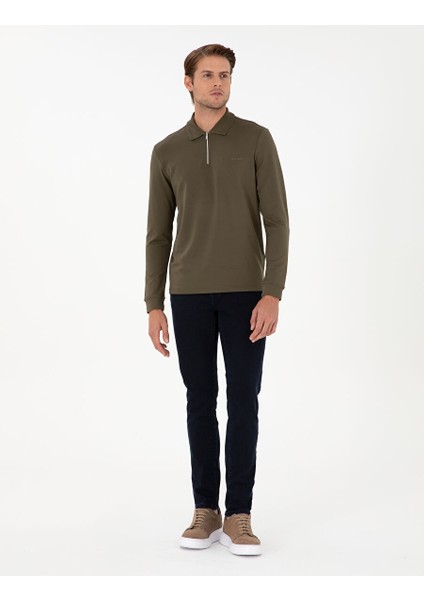 Koyu Lacivert Slim Fit Jean Pantolon
