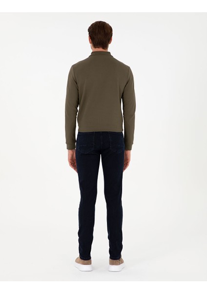 Koyu Lacivert Slim Fit Jean Pantolon