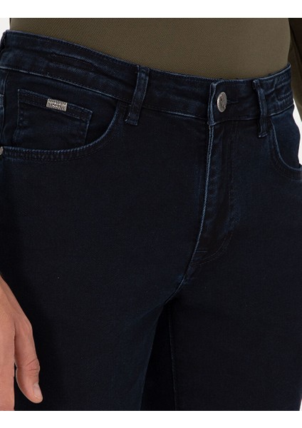 Koyu Lacivert Slim Fit Jean Pantolon