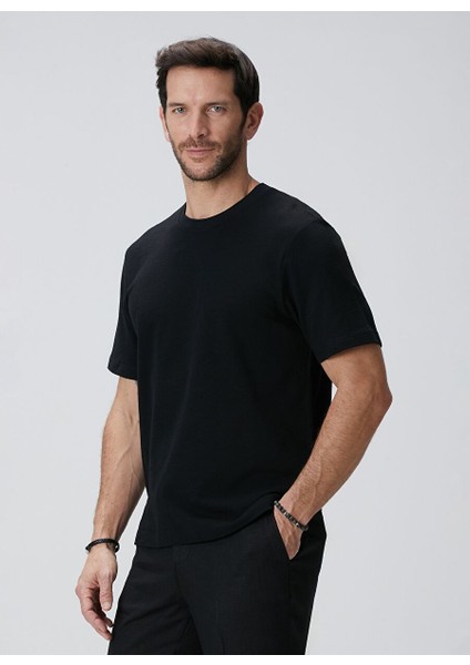 Siyah Erkek Comfort Fit T-Shirt 1093863 fırsatları