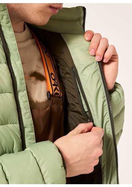 Açık Yeşil Erkek Kapüşonlu Zip Ceket FOA404730 Snowbound Pkble Down Puff
