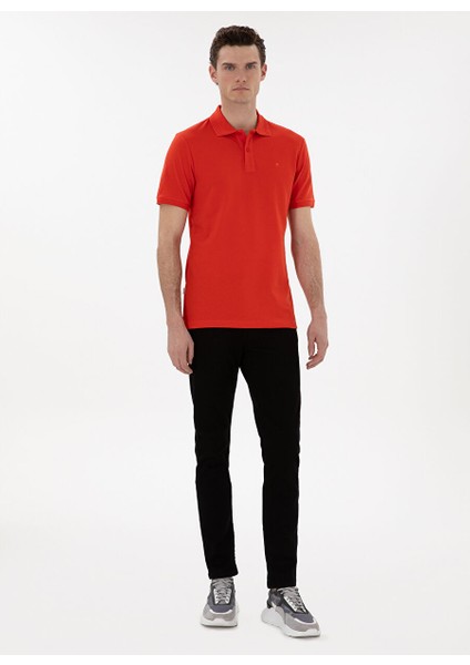 Kırmızı Erkek Slim Fit Polo T-Shirt Sunny fırsatları