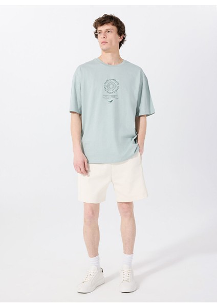 Yeşil Erkek Loose Fit Baskılı T-Shirt M5SM-TST1436 fiyatları