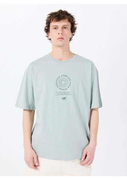 Yeşil Erkek Loose Fit Baskılı T-Shirt M5SM-TST1436 fırsatları