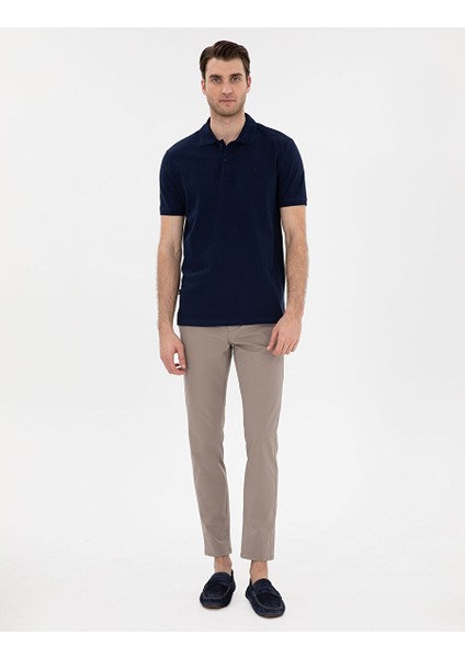 Lacivert Slim Fit Basic Tişört