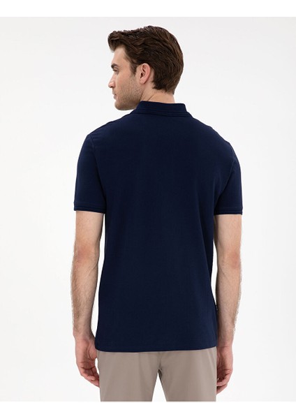 Lacivert Slim Fit Basic Tişört