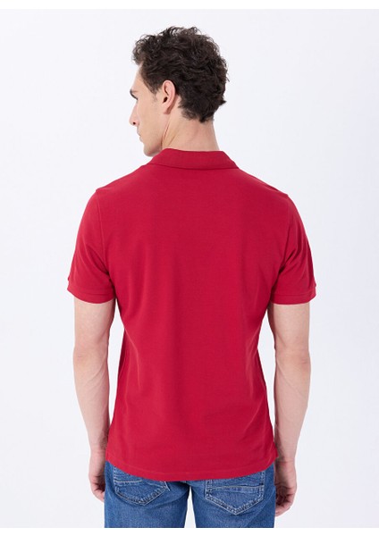 Kırmızı Erkek Relaxed Baskılı Polo T-Shirt M5SM-TST1335 indirimleri