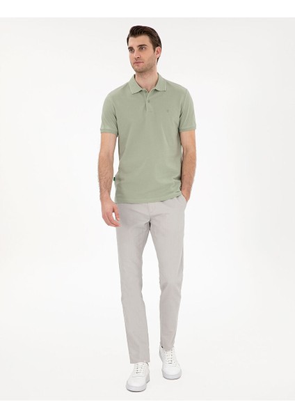 Yeşil Slim Fit Basic Tişört