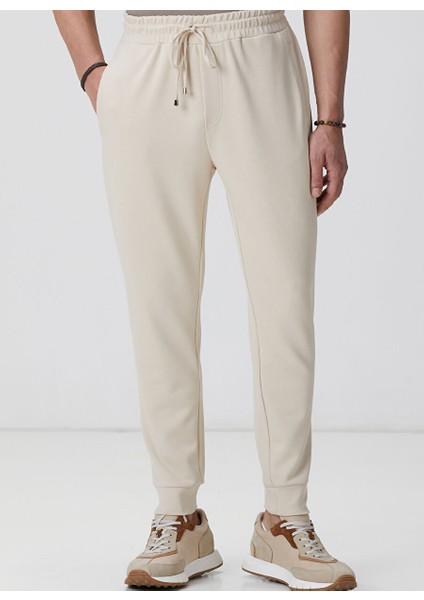 Bej Erkek Slim Fit Eşofman Altı 1095060