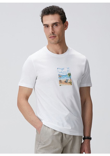 Ekru Erkek Slim Fit T-Shirt 1094090 fırsatları