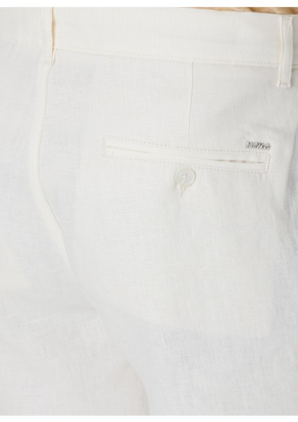 Ekru Erkek Slim Fit Şort 1094000