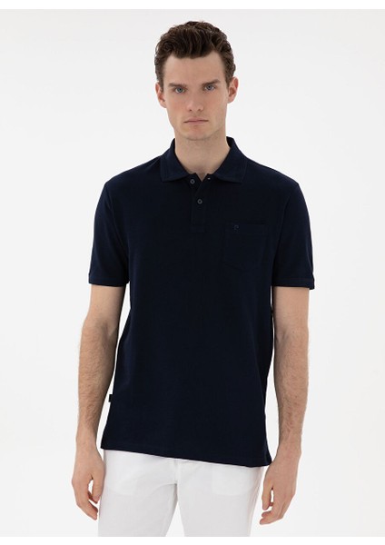 Lacivert Erkek Regular Fit Polo T-Shirt Sunny-R