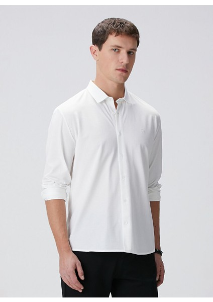 Ekru Erkek Slim Fit Gömlek 1094125