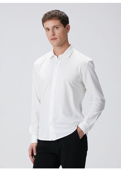 Ekru Erkek Slim Fit Gömlek 1094125