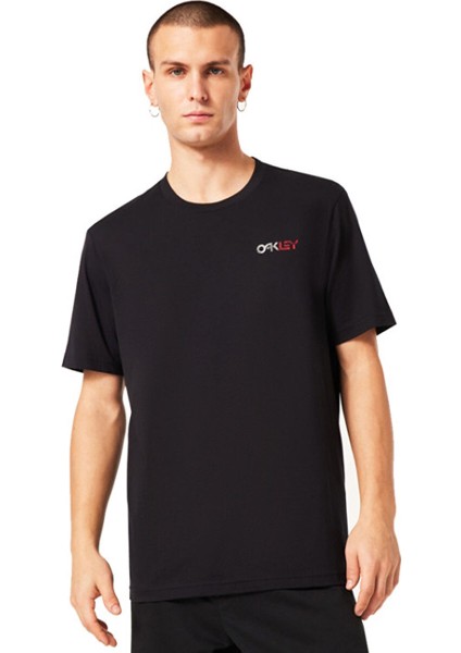 Siyah Erkek Bisiklet Yaka Normal Kalıp Baskılı T-Shirt FOA405486_FINGERPRINT B1B Tee